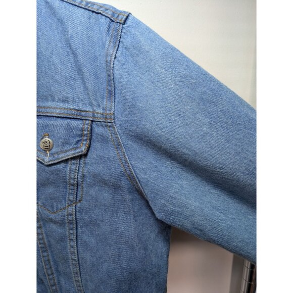 Vintage Desert West Denim Jacket Cropped Button Front Western Style, Size M - Picture 5 of 9